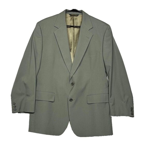 Brooks Brothers Mens 42R Sports Coat Blazer Green Gray Olive Notched lapel Lined